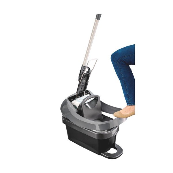 Rotējoša grīdas mazgāšanas slota ar spaini Profi XL Mobile Black – LEIFHEIT-image-1