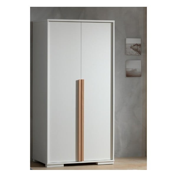 Balts bērnu drēbju skapis 99x195 cm London – Vipack-image-1