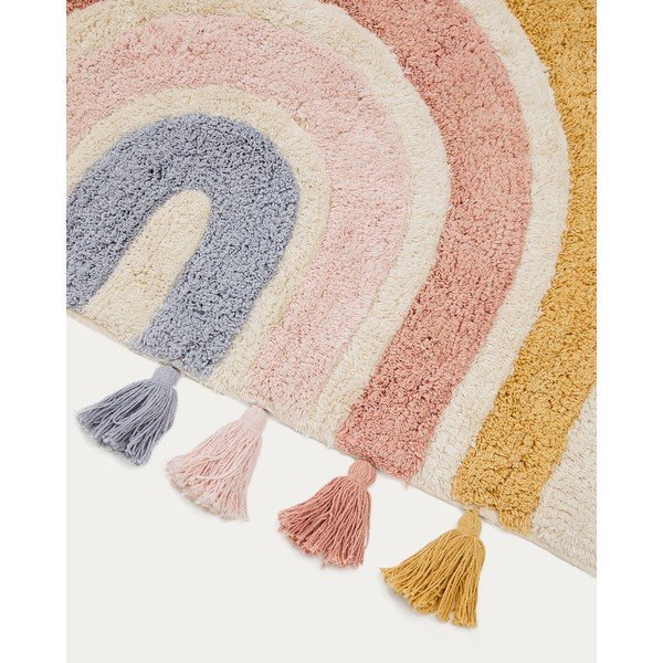 Ziloņkaula krāsas mazgājams/ar rokām darināts kokvilnas bērnu paklājs 90x150 cm Tadea – Kave Home-image-4