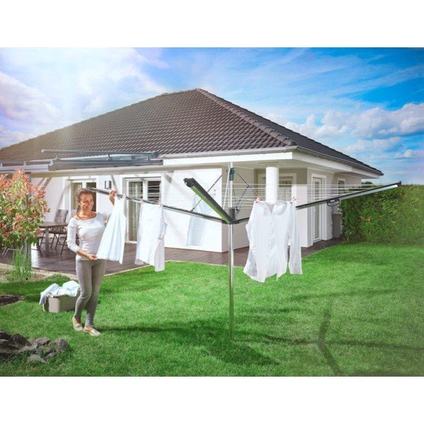 Sudraba krāsas dārza veļas žāvētājs 50 m Linomatic 500 Plus – LEIFHEIT-image-3