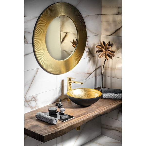 Zelta krāsas stāvošs jaucējkrāns izlietnei Spy – Sapho-image-3