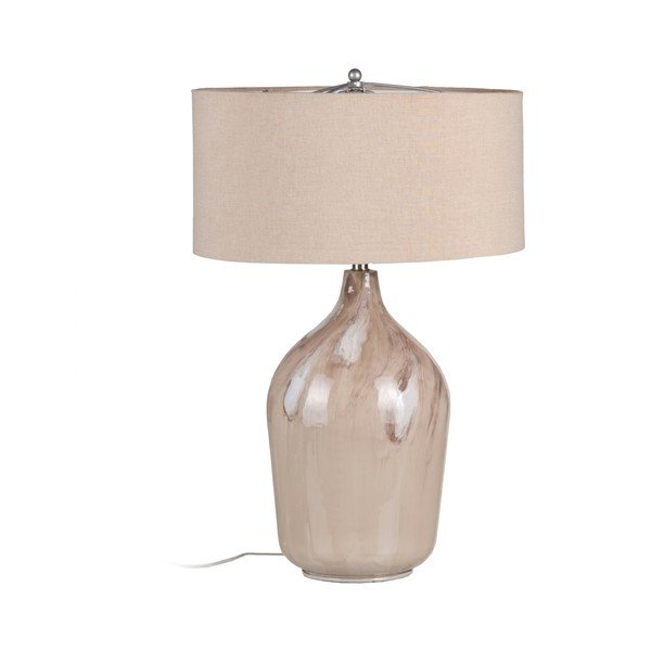 Bēša galda lampa ar auduma abažūru (augstums 66 cm) – Ixia