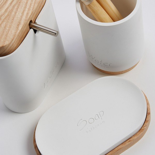 Balts ziepju dozators Kave Home HENDAL-image-1