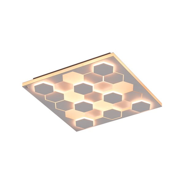 Balta LED griestu lampa ar balss vadību/ar mobilās lietotnes vadību un metāla abažūru 55x55 cm Cifavo – CINQUE-image-1