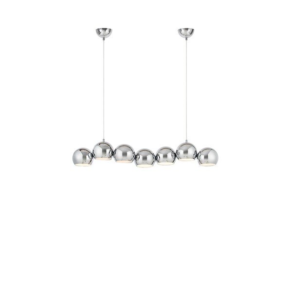 Sudraba krāsas metāla piekaramā lampa ar metāla abažūru Cupolo – Markslöjd