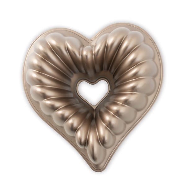 Sirds formas cepšanas veidne vara krāsā Nordic Ware Heart, 2,4 l