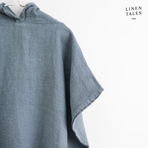 Zils lina bērnu halāts 1–2 gadu vecumam – Linen Tales-image-1