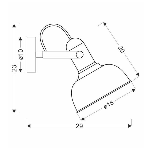 Melna metāla sienas lampa Reno – Candellux Lighting-image-2