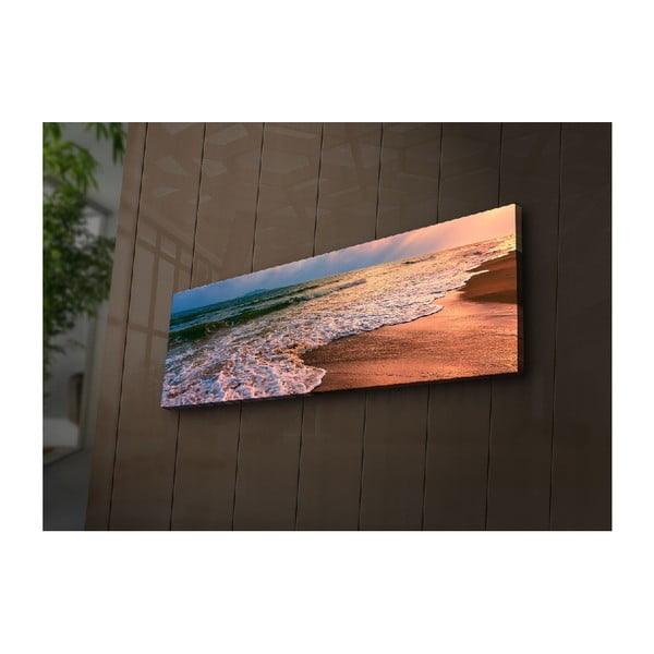 Izgaismota glezna Wallity Beach, 90 x 30 cm