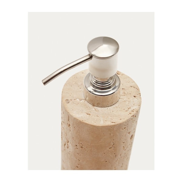 Bēšs akmens ziepju dozators Macre – Kave Home-image-3