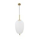 Balta/misiņa krāsas stikla piekaramā lampa ø 27 cm Lato – Nova Luce