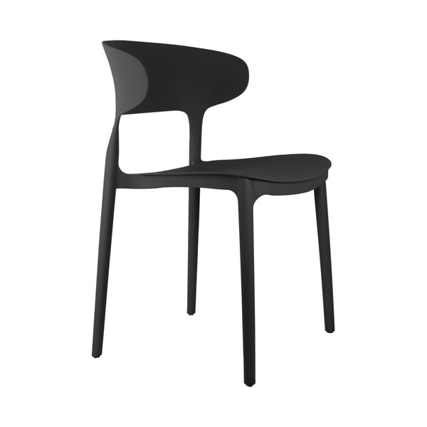 Melni plastmasas pusdienu krēsli (4 gab.) Fain – Leitmotiv