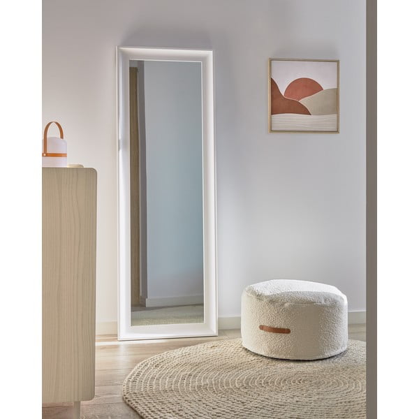 Balts pufs Kave Home Adara, ø 50 cm-image-1