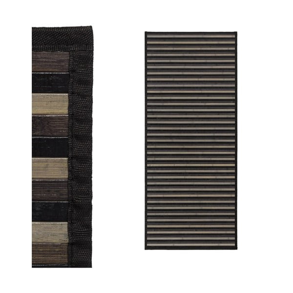 Pelēks bambusa celiņa paklājs 75x175 cm – Casa Selección-image-2