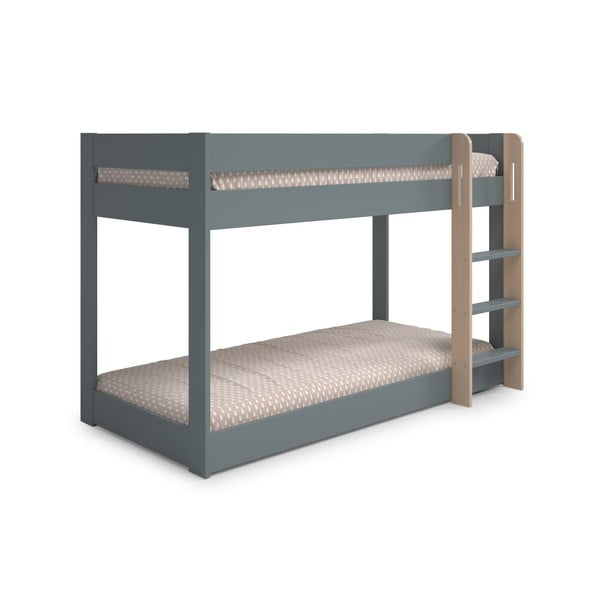 Dūmakaini zaļa divstāvu bērnu gulta ar redelēm 90x190 cm Angel – Marckeric-image-3