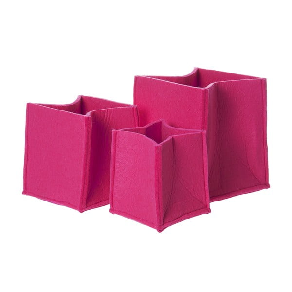 3 rozā filca groziņu komplekts PT Mellow