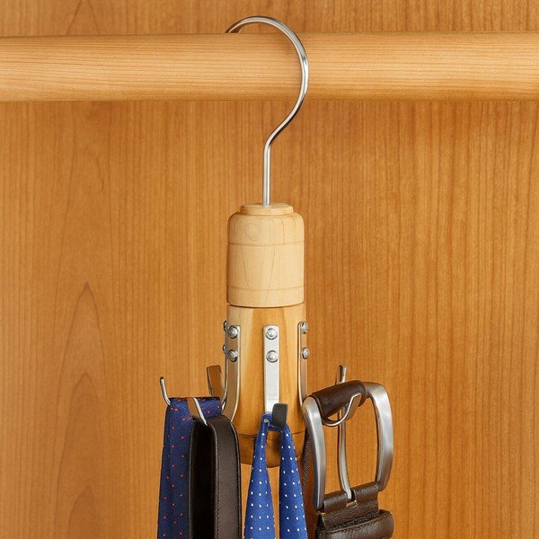 Piekaramais koka turētājs kaklasaitēm un jostām The Dandy – Premier Housewares-image-2