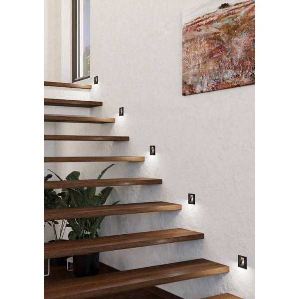 Melna LED sienas lampa MECINOS – EGLO-image-1