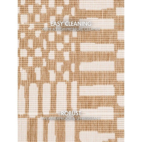 Krēmkrāsas/dabīga toņa iekštelpu un āra paklājs 120x170 cm Haringey Barkham – Ted Baker-image-3