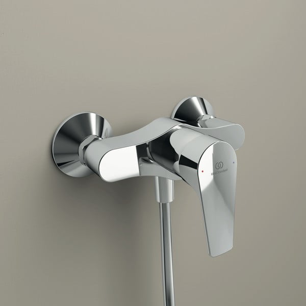 Spīdīgas sudraba krāsas jaucējkrāns dušai/sienas Cerafine D – Ideal Standard-image-2