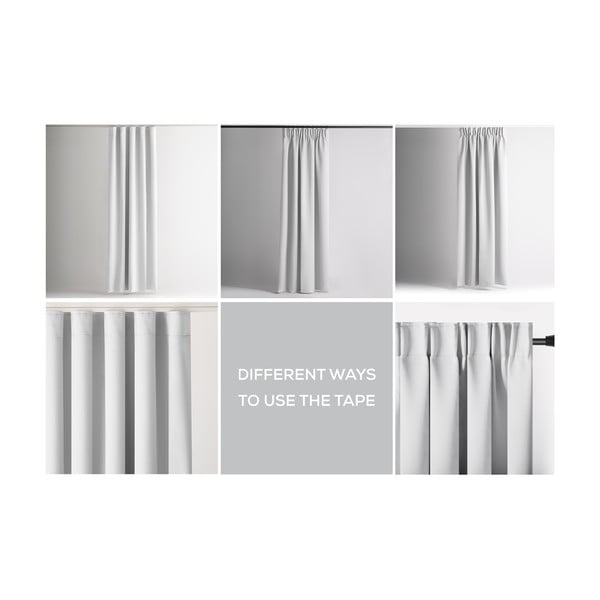 Balts daļēji gaismu necaurlaidīgs aizkars 140x270 cm Kierra – Restilo-image-3