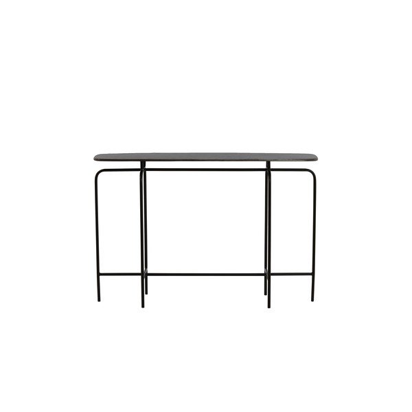 Melns metāla konsoles galds 30x120 cm Zapala – Light & Living
