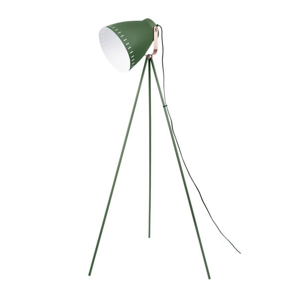 Zaļa stāvlampa ar vara krāsas detaļām Leitmotiv Mingle