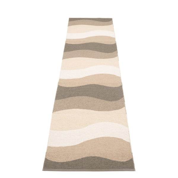 Brūns/bēšs iekštelpu un āra celiņa paklājs 70x300 cm Urvi Earth – Pappelina