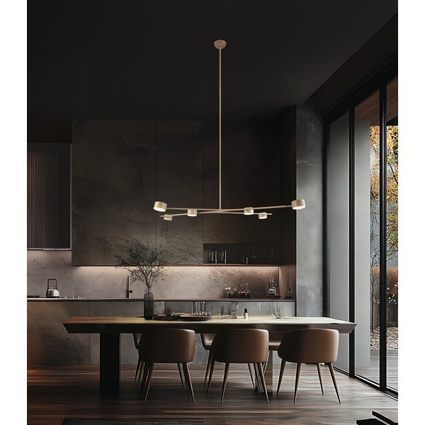 Bēša metāla piekaramā lampa Coda – Trio Select-image-1