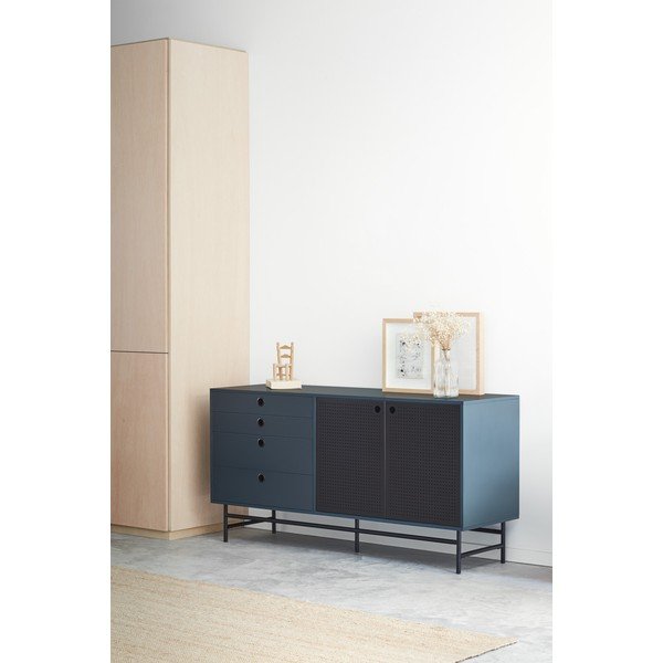 Melni zila kumode Teulat Punto, platums 150 cm-image-3