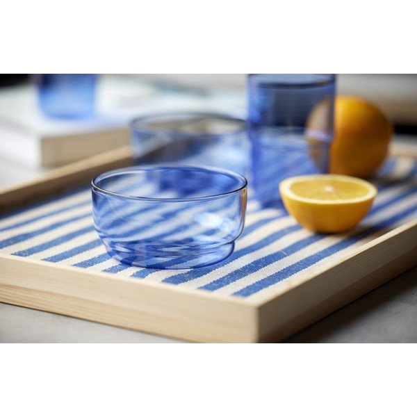 Zilas stikla bļodiņas (2 gab.) 500 ml Torino – Lyngby Glas-image-1