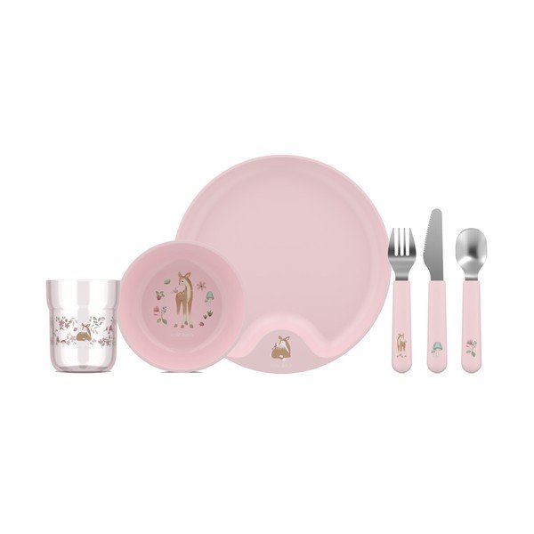 Plastmasas bērnu pusdienu komplekts (6 gab.) Fairy Garden – Mepal