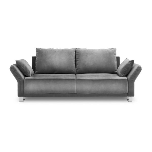 Pelēks trīsvietīgs dīvāns ar samta polsterējumu Windsor & Co Sofas Pyxis
