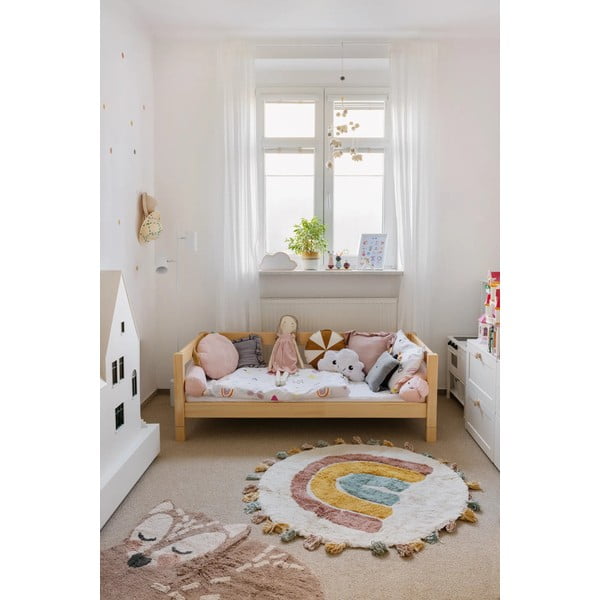 Ar rokām darināts bērnu paklājs Nattiot Rainbow, ø 110 cm-image-1