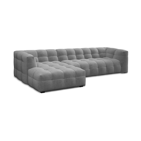 Pelēks samta stūra dīvāns Windsor & Co Sofas Vesta, kreisais stūris-image-3