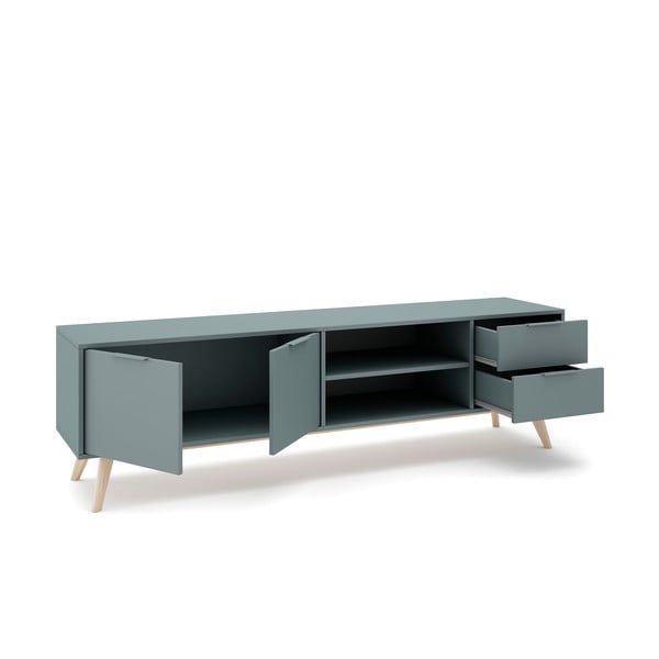 Dūmakaini zaļš TV galdiņš 180x53x40 cm Pisco – Marckeric-image-2