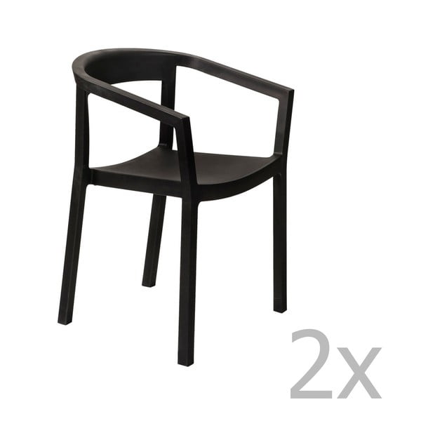 2 melnu dārza krēslu komplekts Resol Peach
