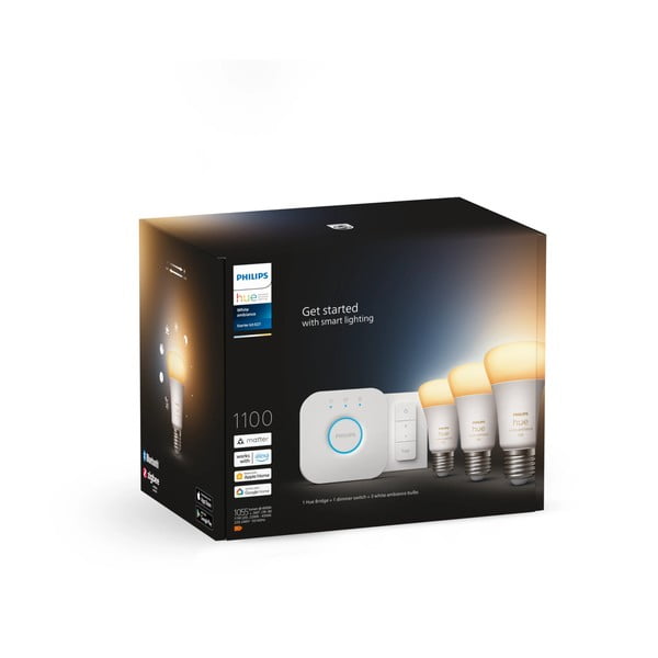 Starta komplekts ar E27 spuldžu ietveri (5 gab.), 11 W White ambiance – Philips Hue-image-2