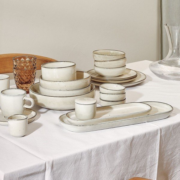 Akmensmasas pusdienu komplekts (16 gab.) 4 personām Meridian – Salt&Pepper-image-1
