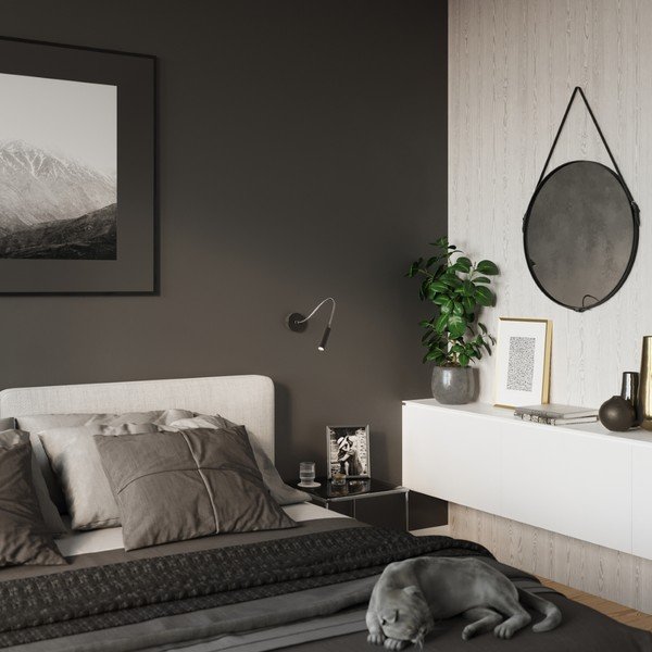 Melna sienas lampa Aludra – Sollux-image-3