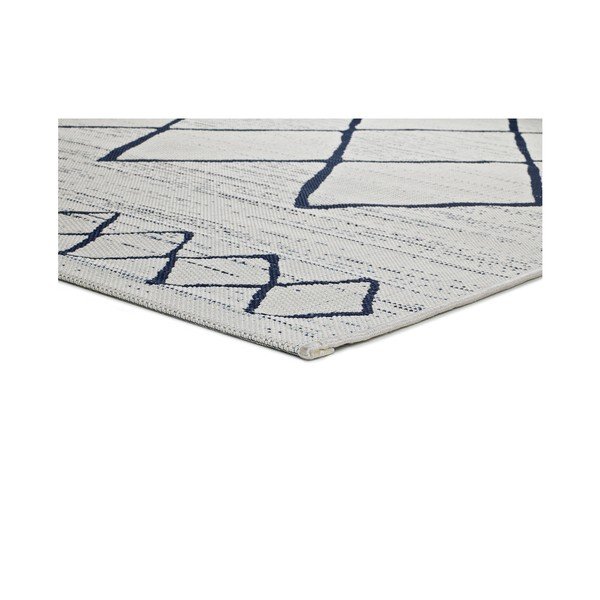 Krēmkrāsas/zils āra paklājs Universal Elba, 140 x 200 cm-image-1