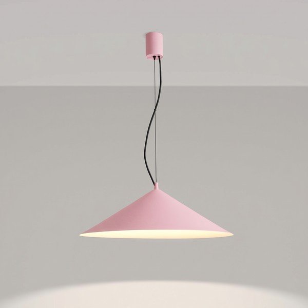 Rozā metāla LED piekaramā lampa ø 50 cm FINT – Thoro-image-1
