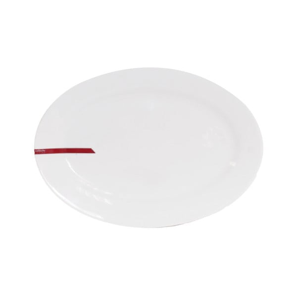 Ovāls šķīvis no Sabichi Bone China, platums 30 cm