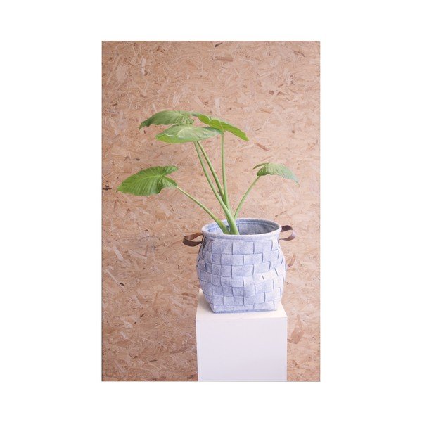 Pelēks uzglabāšanas grozs ar ādas rokturiem PT LIVING Storage, ⌀ 34 cm-image-2
