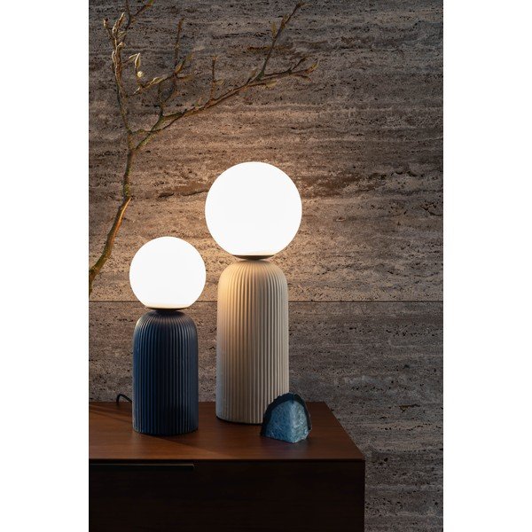Bēša keramikas galda lampa ar stikla abažūru (augstums 53 cm) Dash – Zuiver-image-1