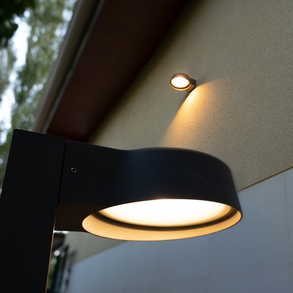 Pelēka sienas lampa SULION Naya, ø 16 cm-image-2