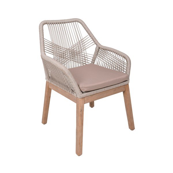 Bēšs masīvkoka dārza krēsls Pomona – Garden Pleasure