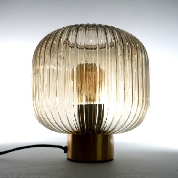 Brūna galda lampa SULION Garbo, augstums 23,5 cm-image-2