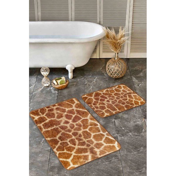 Brūni samta vannas istabas paklājiņi (2 gab.) 60x100 cm – Mila Home-image-4