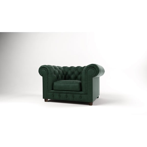 Tumši zaļš samta krēsls Cambridge – Ropez